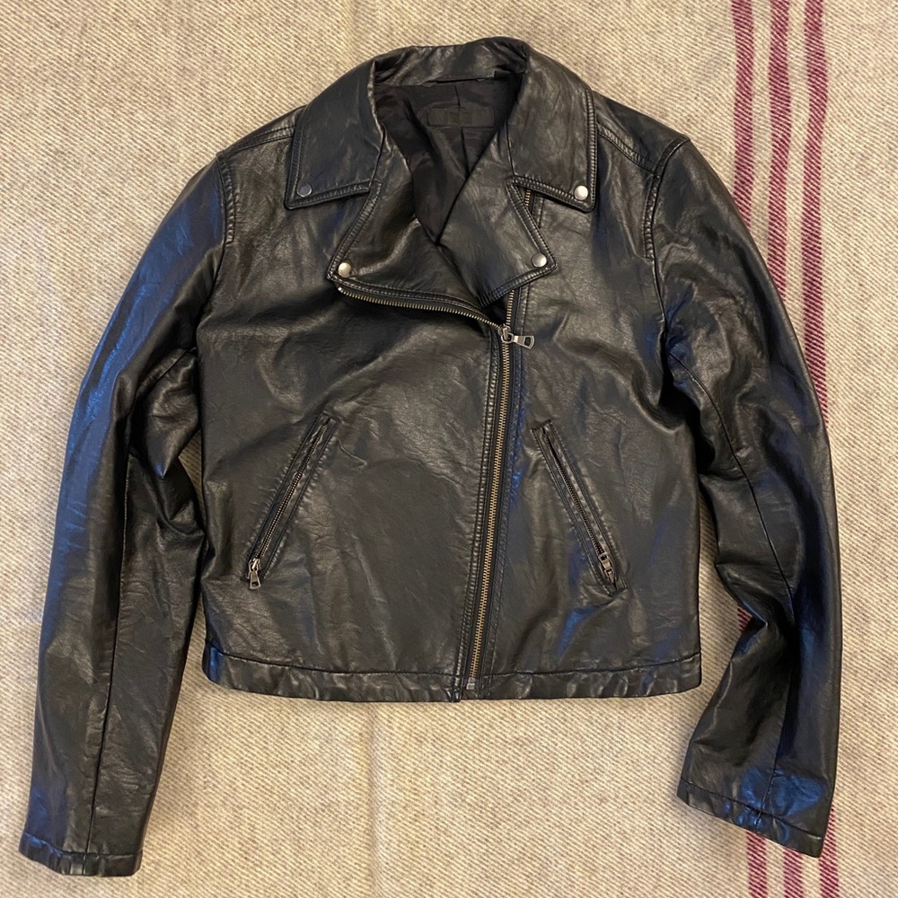 Uniqlo faux leather jacket